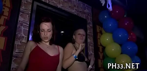  Hard core group-sex in night club